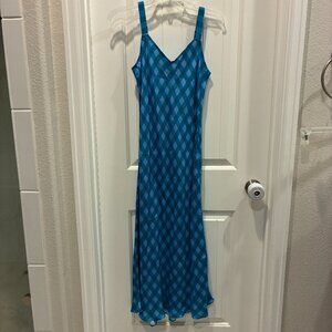 Gwyneth V-neck cupro-blend slip dress in gingham - Size 0 - J. Crew - Blue